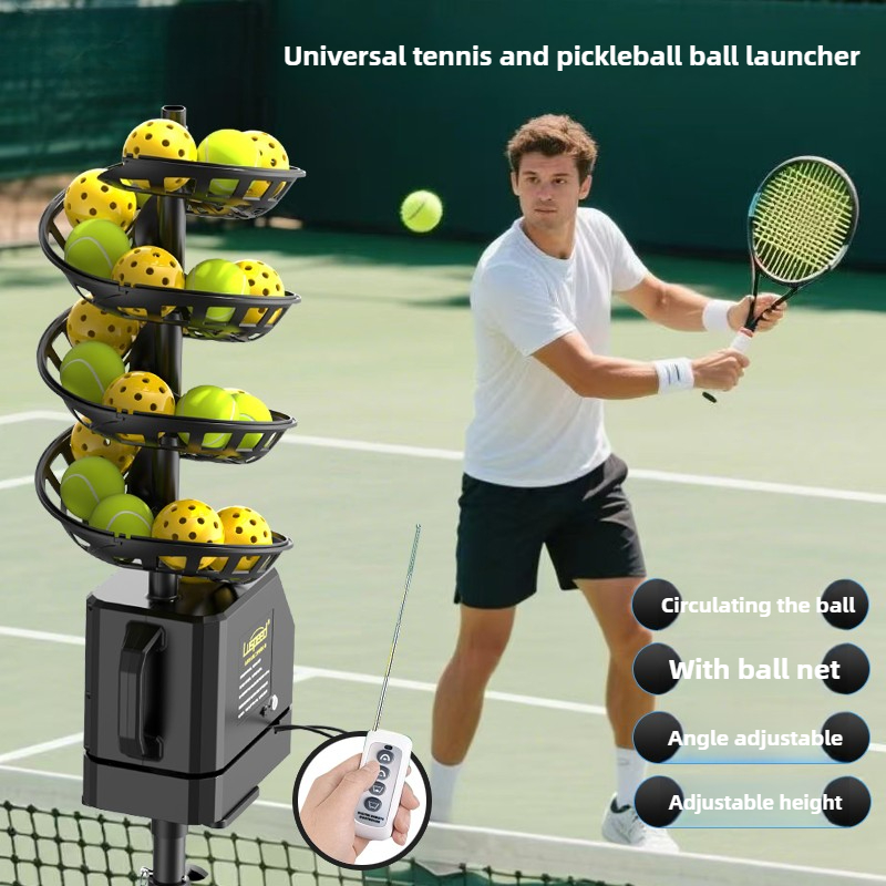 Sports Equipment For Tennis - Einstellbare Tennisballmaschine, automatisches tragbares Tennis-Service-Gerät, Übungsbälle,